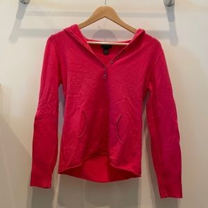 Pink cashmere hoodie